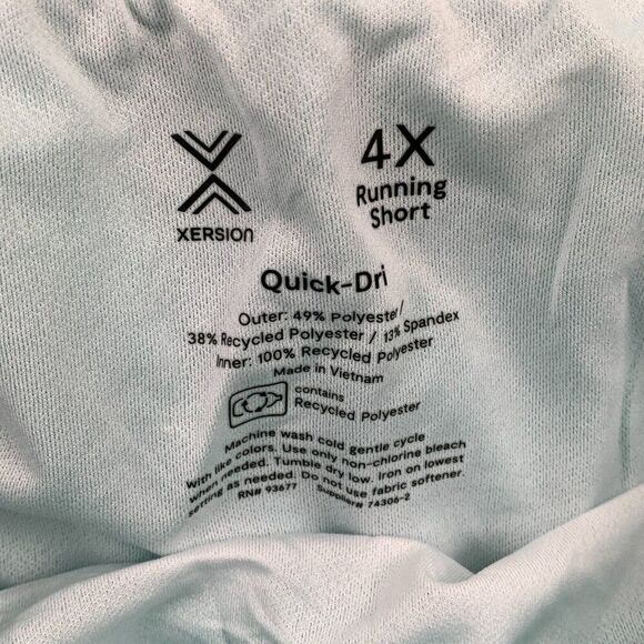 Xersion Running Shorts sz 4X Plus Green Inner Liner Zip Pockets New NWT - Picture 8 of 9